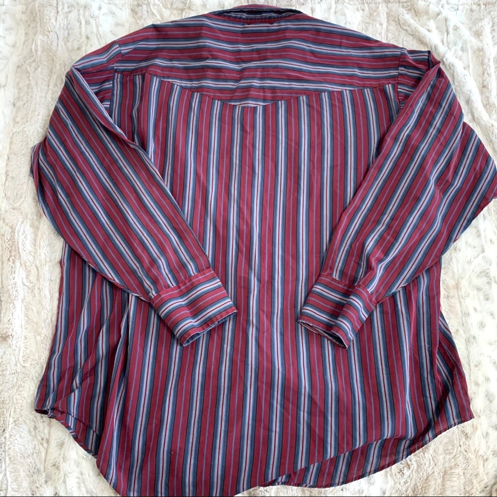Vintage Ely Cattleman Striped Pearl Snap Button Up - Picture 8 of 13